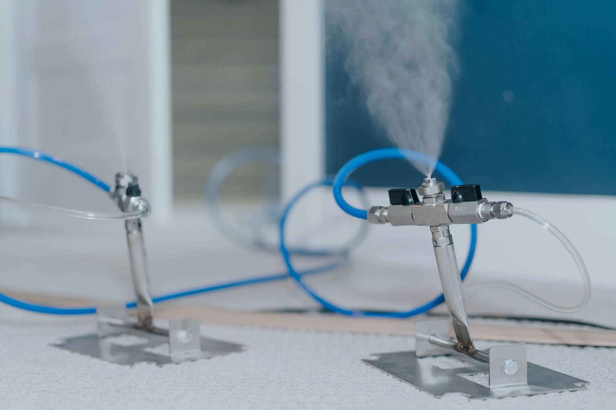 VaPURE&trade; vapor treatment in progress inside a building